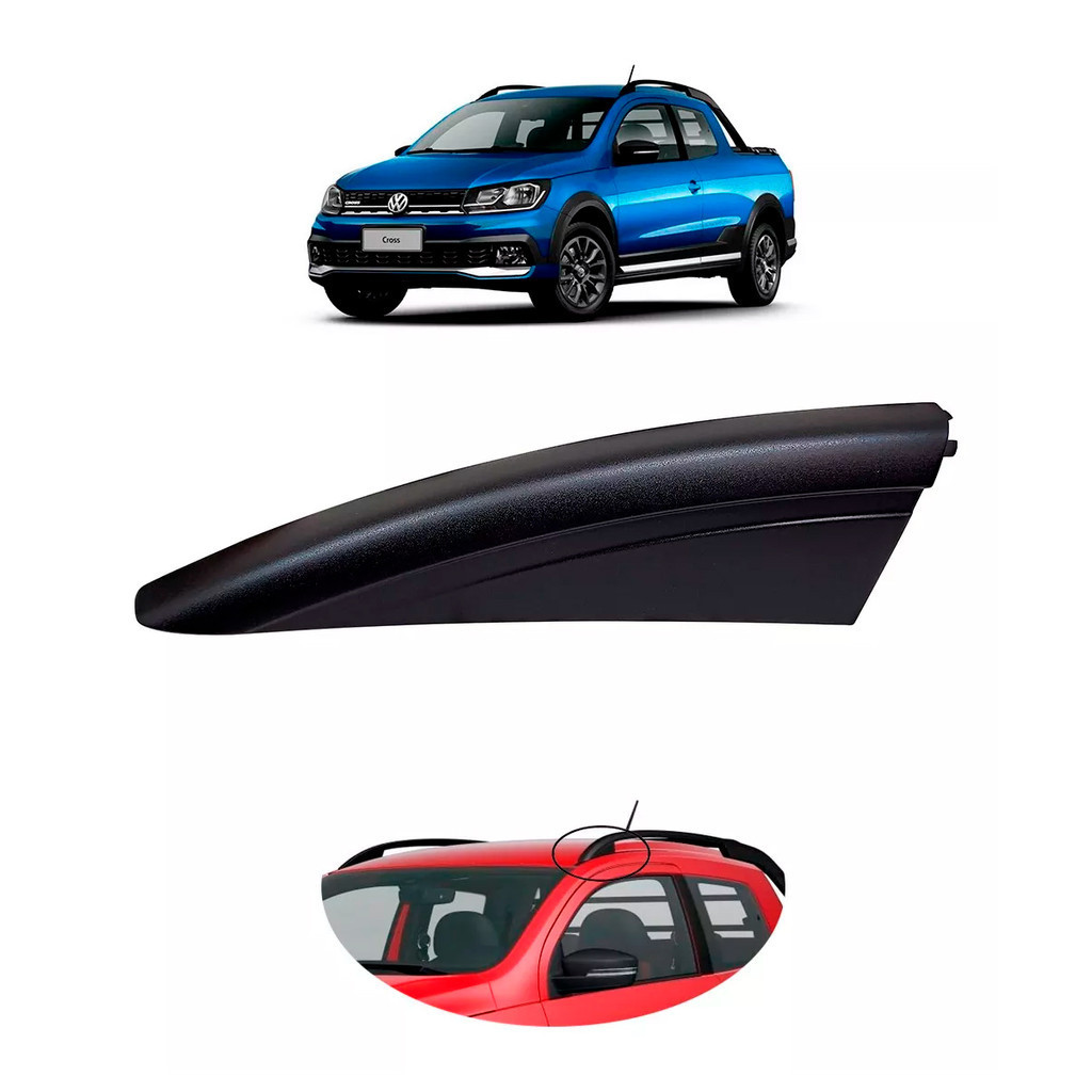 Acabamento Rack Teto Dianteiro Esquerdo Saveiro Cross G7 G8 em Oferta na Shopee