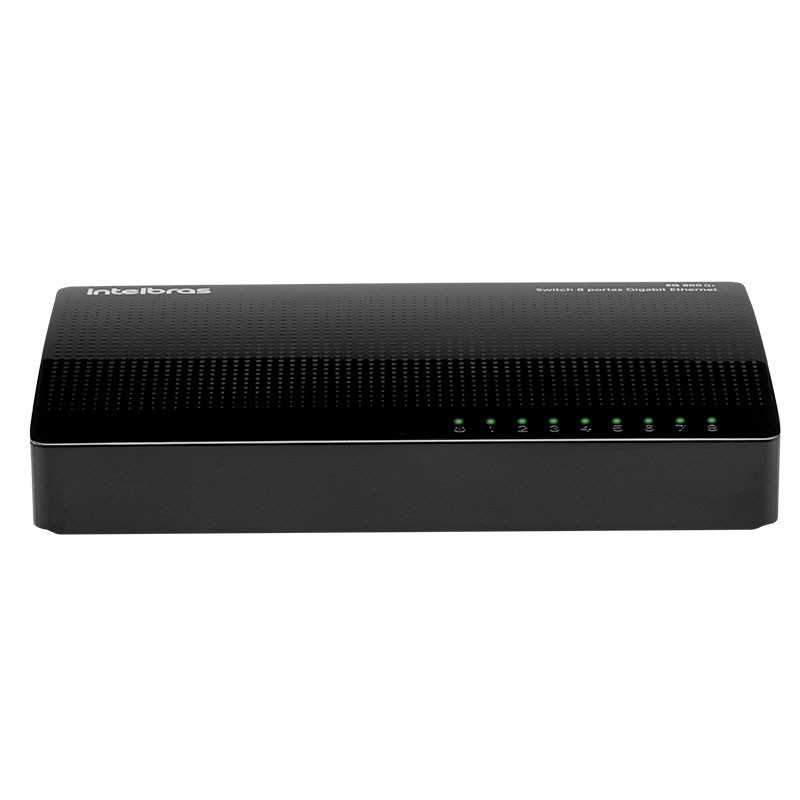 Switch 8 portas Gigabit Ethernet 10/100/1000Mbps SG 800 Q+ Intelbras