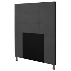 Cabeceira Cama Box Solteiro 90cm Safira Suede I02 Cinza - Mpozenato