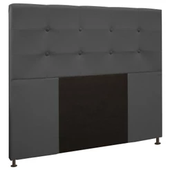 Cabeceira Cama Box Casal Queen 160cm Safira Suede I02 Cinza - Mpozenato