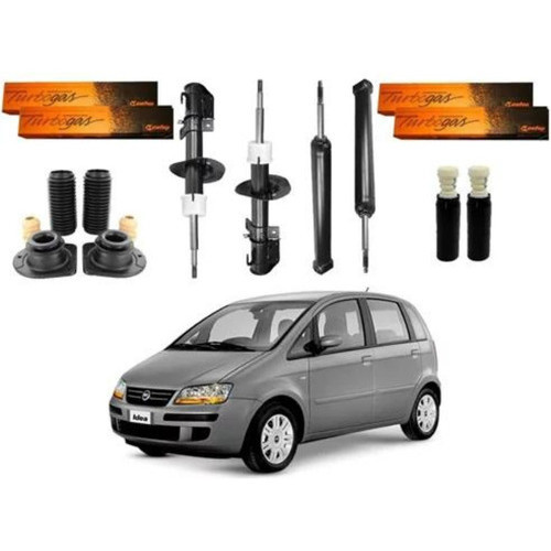Kit Amortecedor Dianteiro Traseiro Batente Coifa Fiat Idea