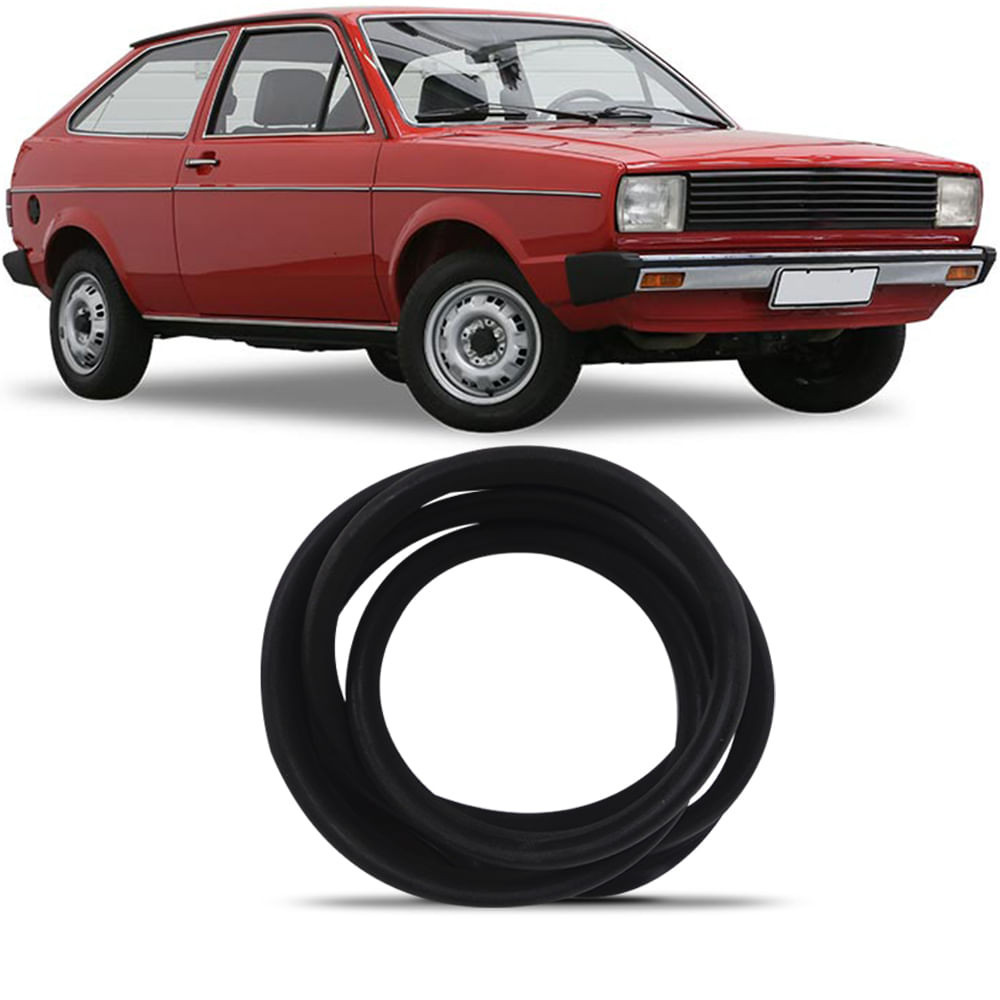 Borracha do Vidro Lateral Fixo Gol 80 a 86 com Encaixe Para Friso