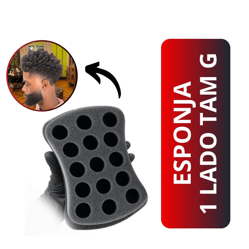 Esponja Nudred Buchinha de Enrolar Cabelo AfroStyle 1 Lado Tamanho G