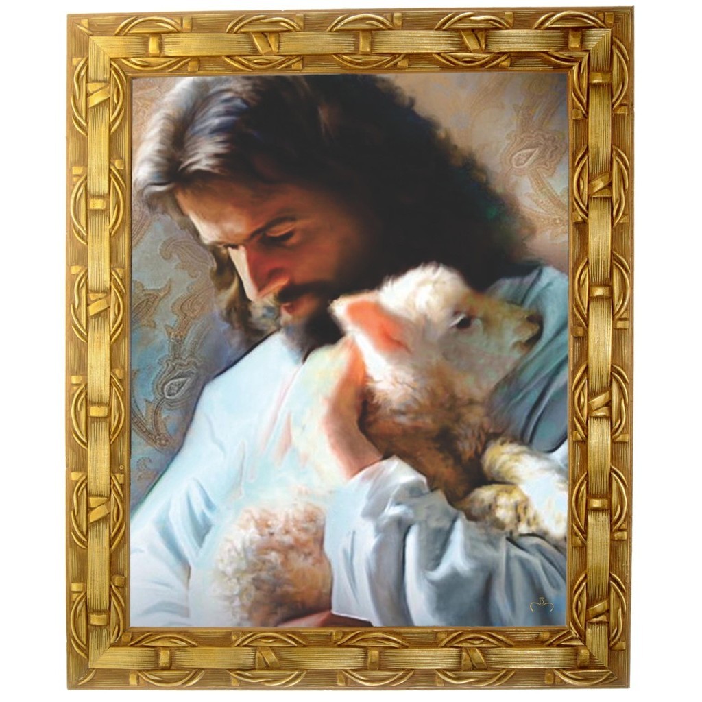 Quadro Jesus Cristo, O Bom Pastor Mod. 04, 30X25cm. Angelus