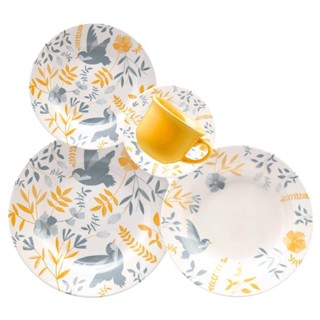 Aparelho de Jantar 30 peças Donna Bem-Te-Vi em Oferta na Shopee