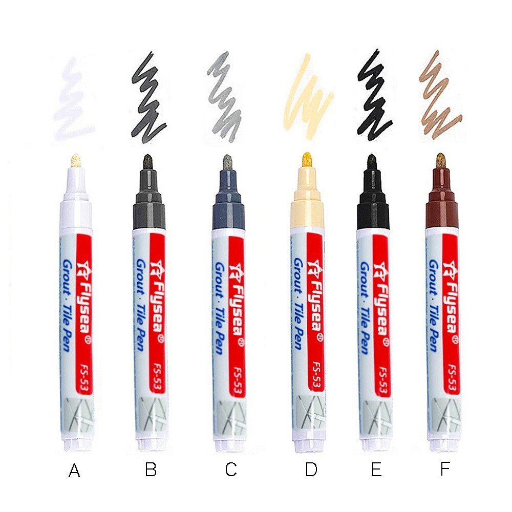 Caneta Pinta rejunte Permanente Cks Porcelanato Azulejo À Prova D'Água Anti Mofo Cor Branco - Bege - Preto - Marrom em Oferta na Shopee