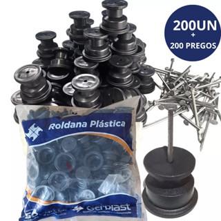 Isolador Roldana 200un Com Prego Para Cerca Elétrica 30x30mm em Oferta na Shopee