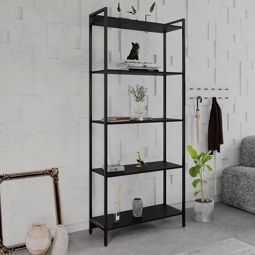 Estante para Livros Industrial Aço Multiuso 5 Prateleiras 187cmx80cm Active Yescasa Preto Onix em Oferta na Shopee