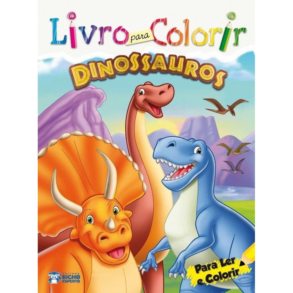 Livro para Colorir - Dinossauros em Oferta na Shopee