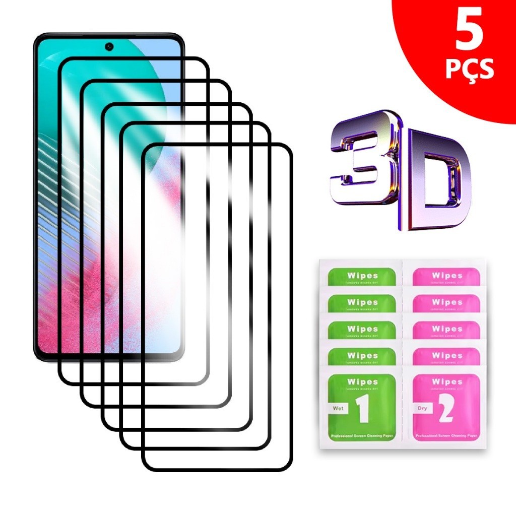 Película 3D Vidro Temperado Parar Samsung Galaxy M54 M34 M14 M53 M23 M13 M62 M52 M32 M22 M51 M31