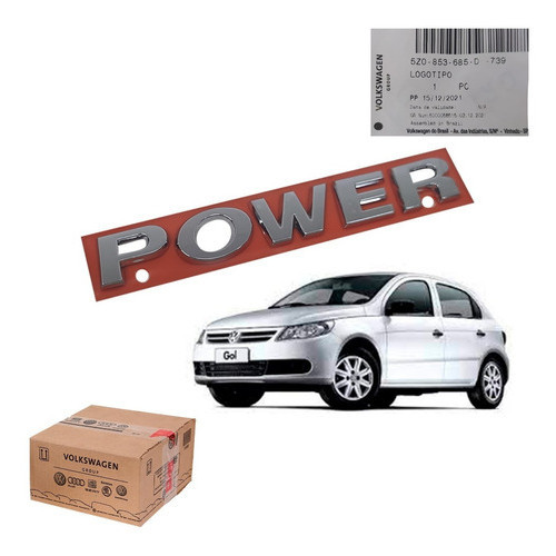 Emblema Logo Adesivo Power Gol G4 G5 Original Vw em Oferta na Shopee
