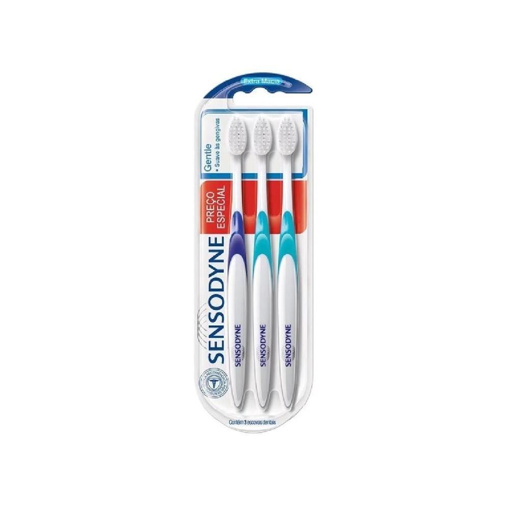 Escova Dental Sensodyne Gentle 3 Unidades Preco Especial