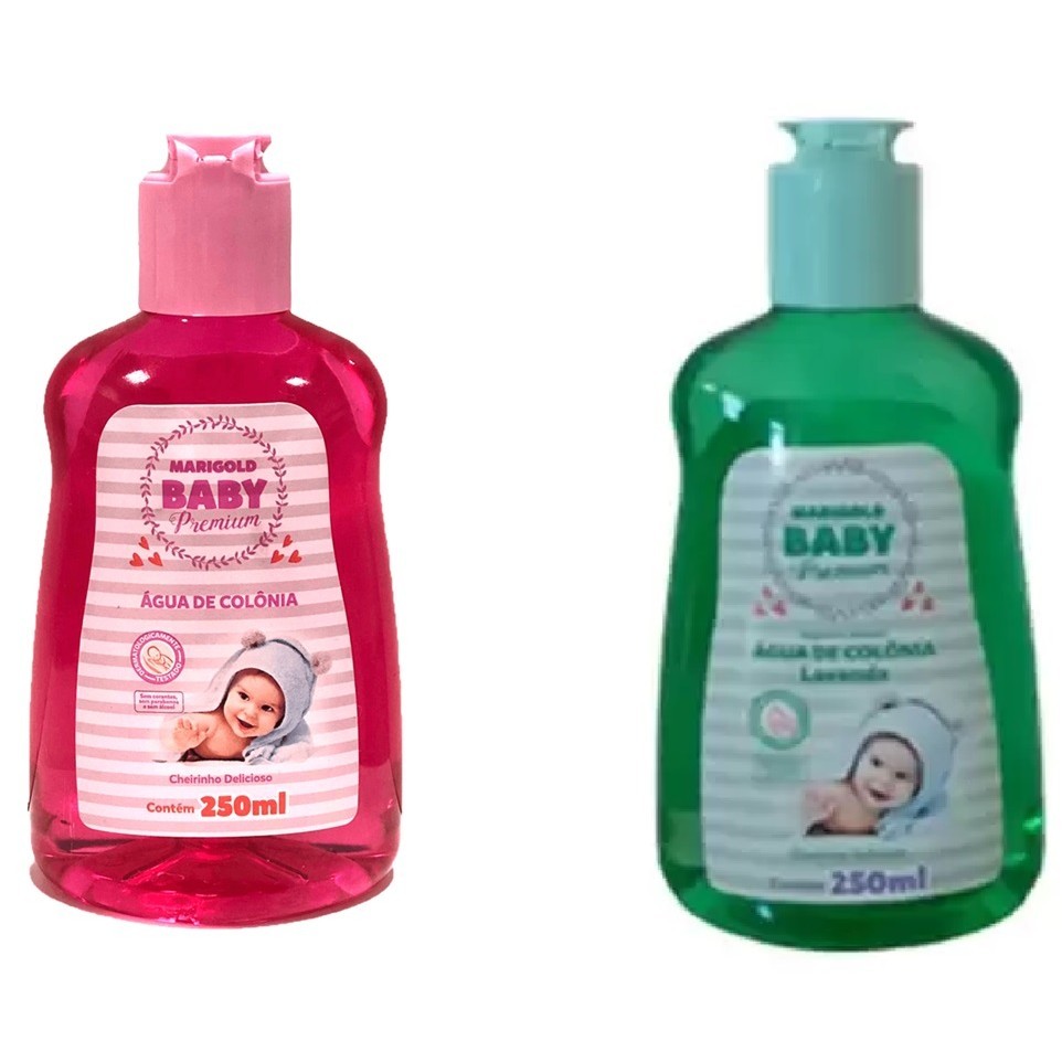 Kit 2 Unid Água de Colônia Rosa-Verde Marigold Baby 250ml