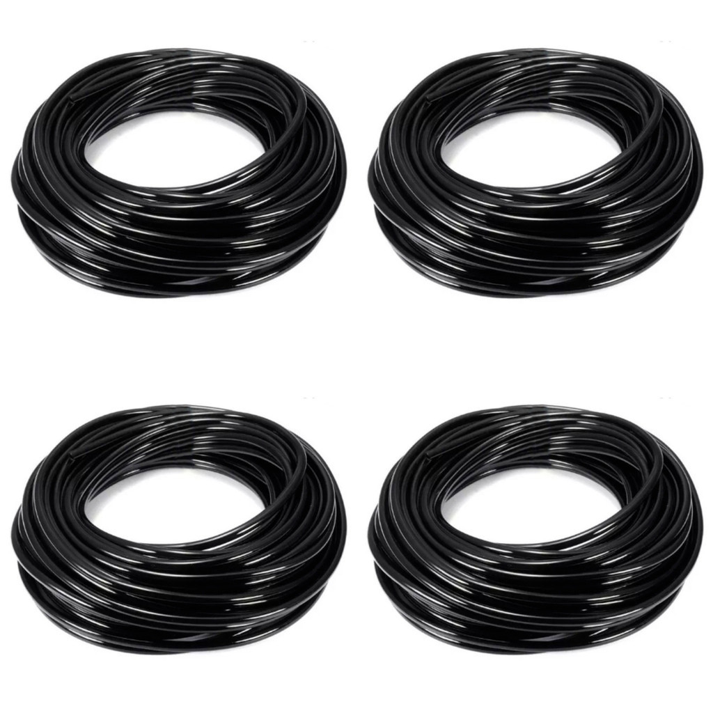 Microtubo Mangueira Pvc Irrigação 5x7Mm Rolo 100m - Kit 4 Unidades