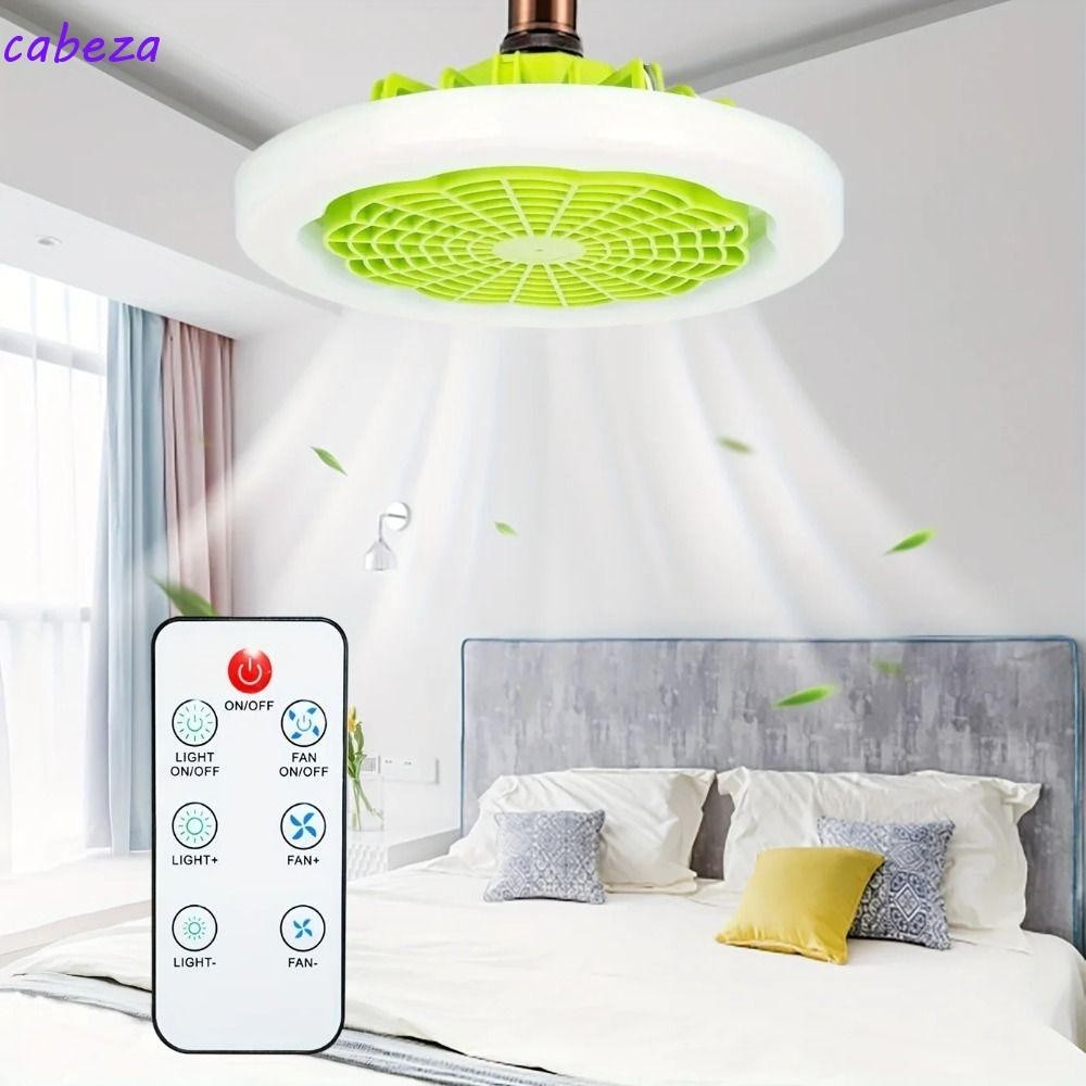 Luz De Teto Do Ventilador CABEZA E27 , Lâmpada Com Controle Remoto Moderna Inteligente De 30W Candelabro Silencioso Para Garagem