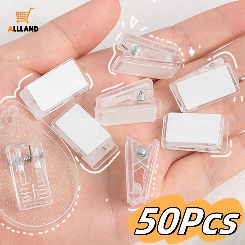 10/20/30/40/50 Pcs Clipes Autoadesivos-Plásticos Transparentes De Parede Fotográficos Pendurados Para Pôsteres De Escritório em Oferta na Shopee