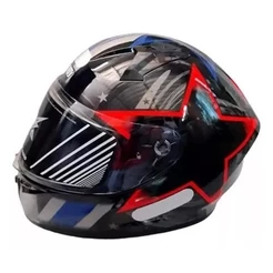 Capacete de Moto Fechado Ebf Xtroy Ff 526 Oferta Tamanho 56 58 60 Todas as Cores Disponiveis a promocional Cor Preto