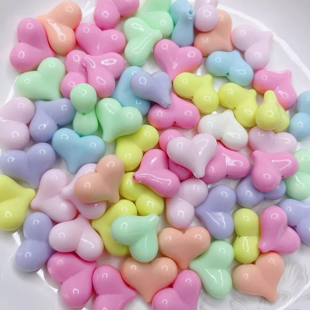 30 Pcscolorido Coração Miçangas Infantis 50g C2-4-7 em Oferta na Shopee
