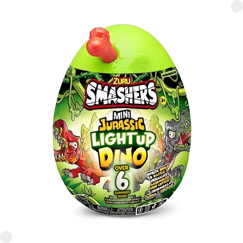 Smashers Light Ovo Médio Dino Vermelho Série 1 F0128-6 FUN em Oferta na Shopee