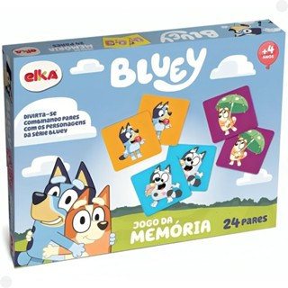 Jogo Da Memoria Bluey 24 Pares De Cartas 1285 - Elka em Oferta na Shopee