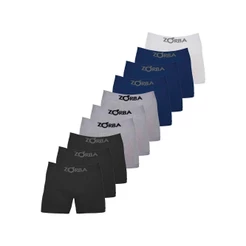 Kit 10 Cuecas Boxer Zorba Algodão Seamless Colorido Ref 781