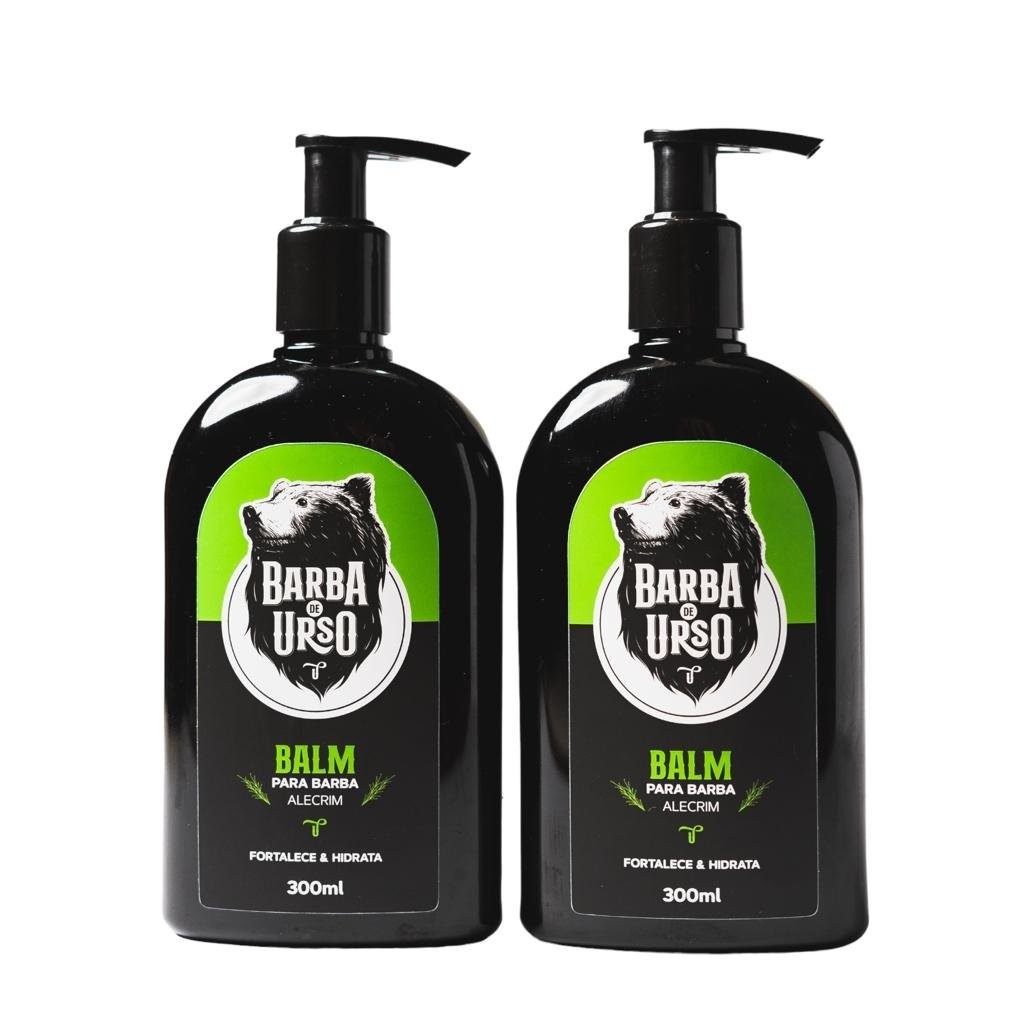 KIT 2 Balm para barba Hidratante 300ML ALECRIM Barba de Urso