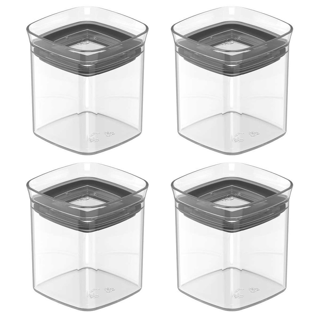 4x Porta Temperos Pote 150ml Organizador OU Block Hermético