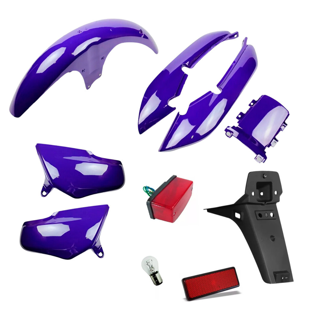 Carenagem Titan 125 98 Até 99 Roxo Tampa lateral + Rabeta + Paralama dianteiro + Paralama Traseiro Completo