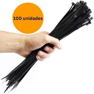 100 Abraçadeira Nylon Enforca Gato Preto em Oferta na Shopee