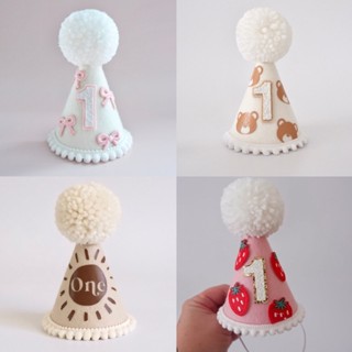Chapéu Ins First One Year Birtdhay Urso De Morango Boho Sun 1o Aniversário Cônico Primeiro Decorações em Oferta na Shopee