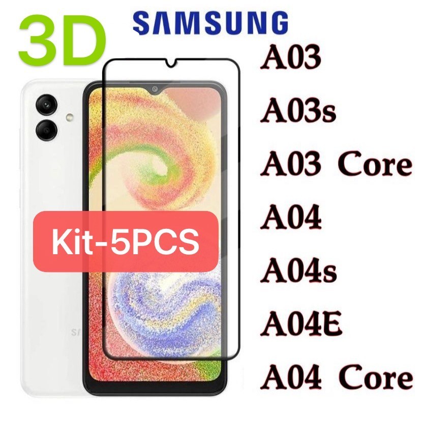 Película De Vidro 3D Samsung Galaxy A03 A03s A03Core A04 A04E A04s A04CORE