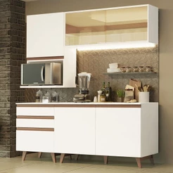 Armário de Cozinha Compacta 180cm Branco Reims Madesa 02