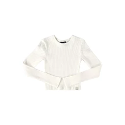 Blusa Cropped Básica em Ribana Canelada Juvenil Gloss