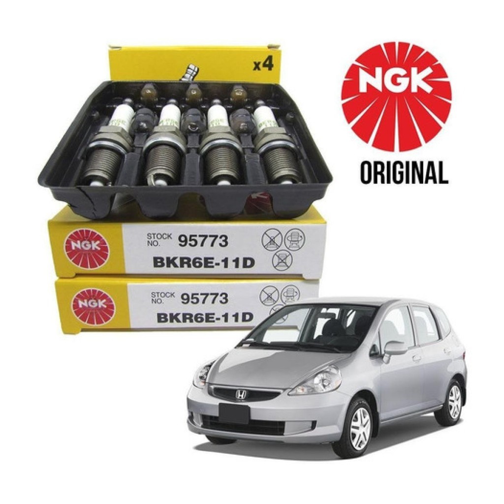 Jogo 08 Velas Honda Fit 1.4 2003 A 2008 Gasolina Flex Ngk em Oferta na Shopee