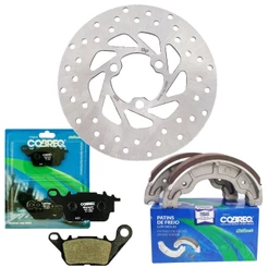 Disco de Freio Dianteiro Fluo 125 2022-2025 + Pastilhas e Lonas Cobreq