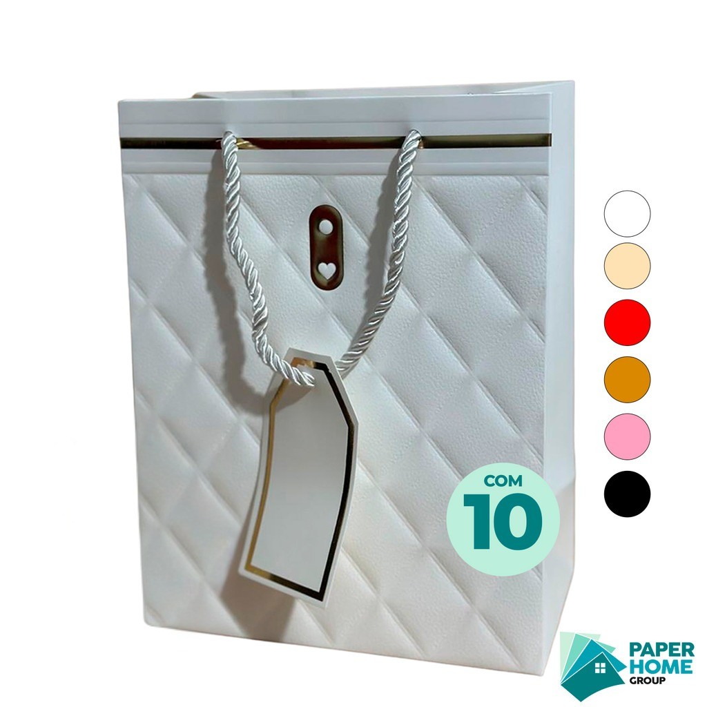 Kit Com 10 Bolsa de Presente Sacolas Premium Almofadada Para Embalagem Lisa em Oferta na Shopee
