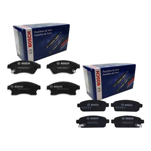 Kit pastilhas dianteira + traseira Bosch Gm Cruze 1.8 2011 2012 2013 2014 2015 2016
