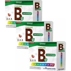 Kit 3 Complexo B12 Concentrado 30 Cápsulas - Prevent Pharma
