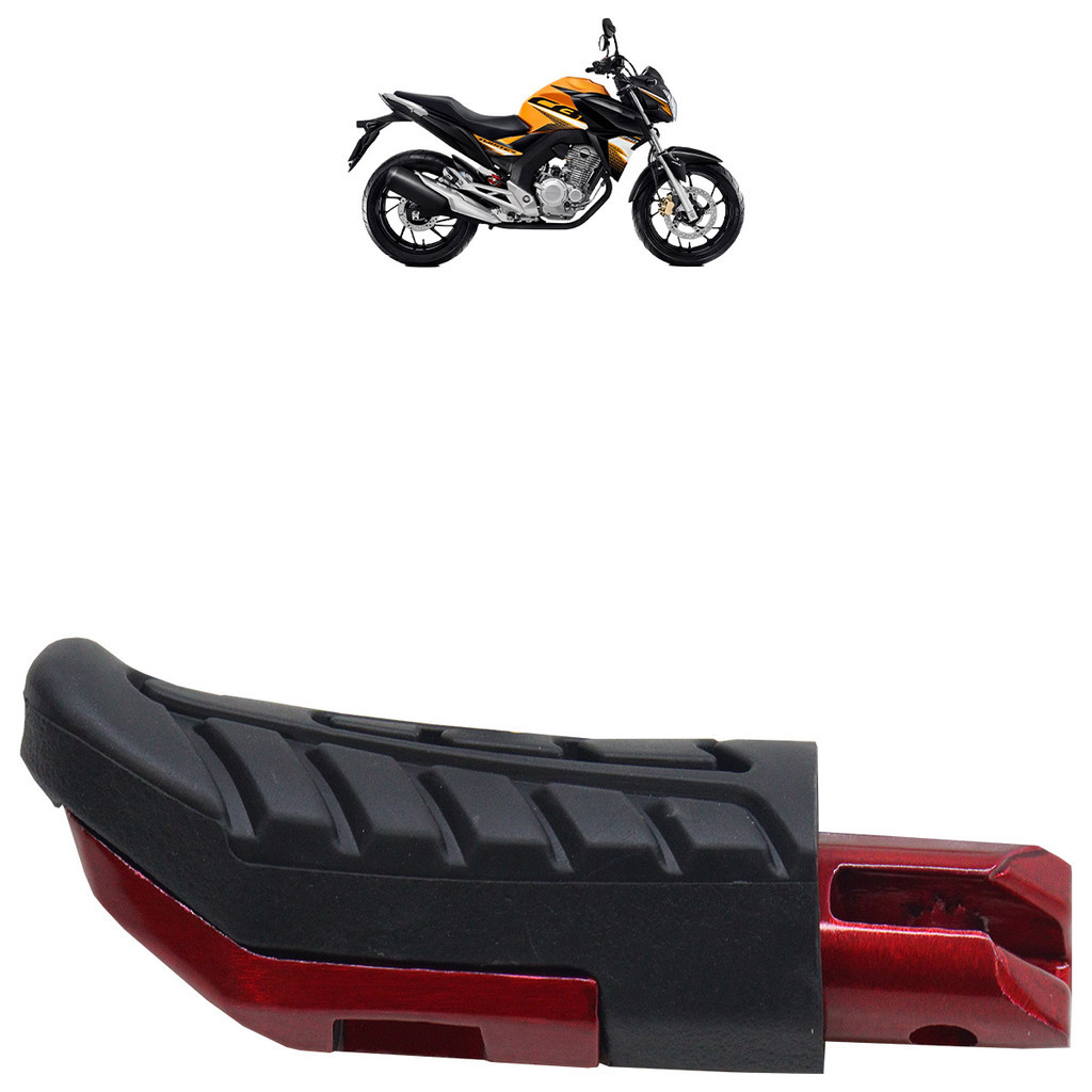 Pedaleira Traseira CB 250F Twister 2016 2017 2018 2019 2020 2021 2022 Vermelho - Spare Parts and Accessories for Vehicles