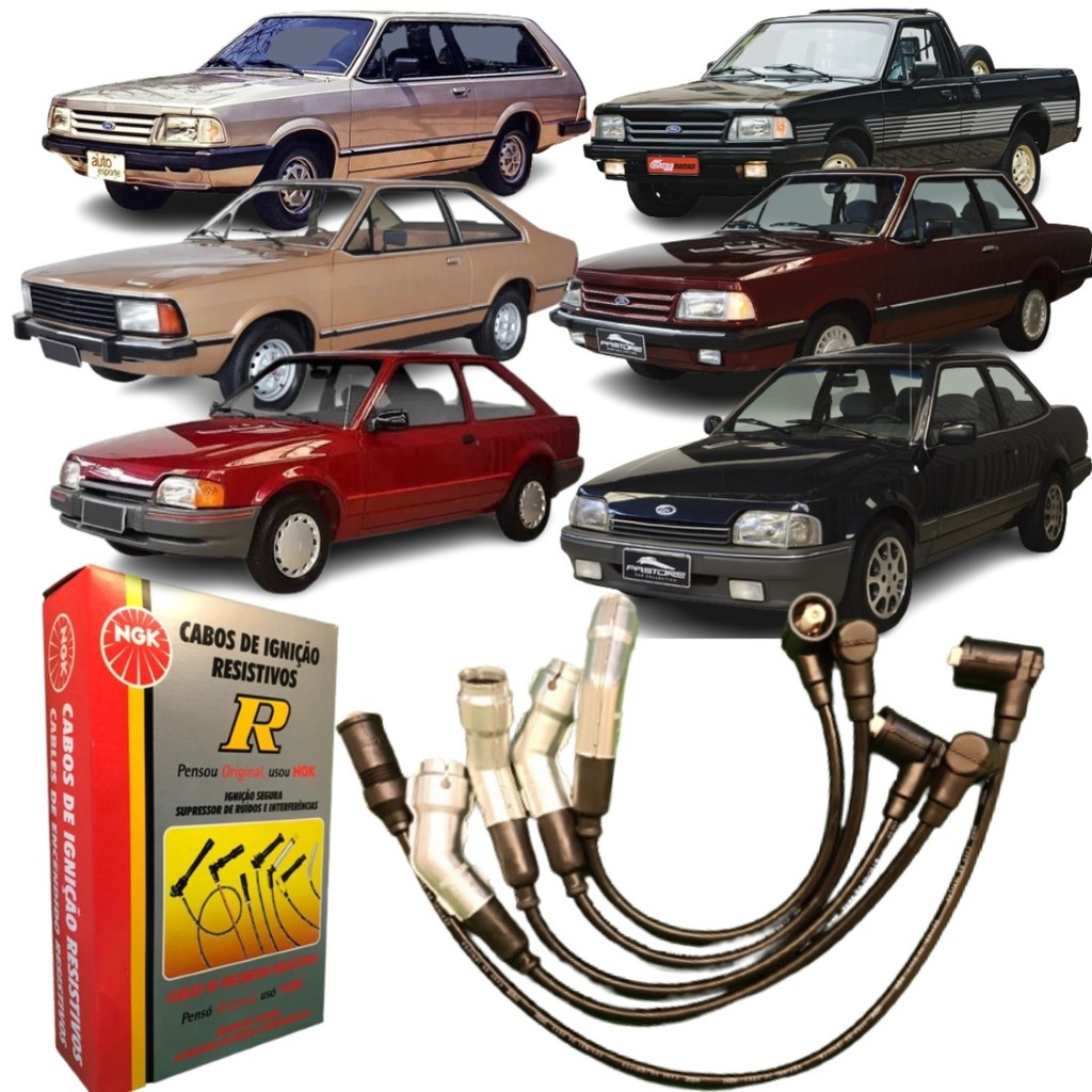 Jogo De Cabo De Vela Ngk Para Ford Corcel Pampa Verona Cht