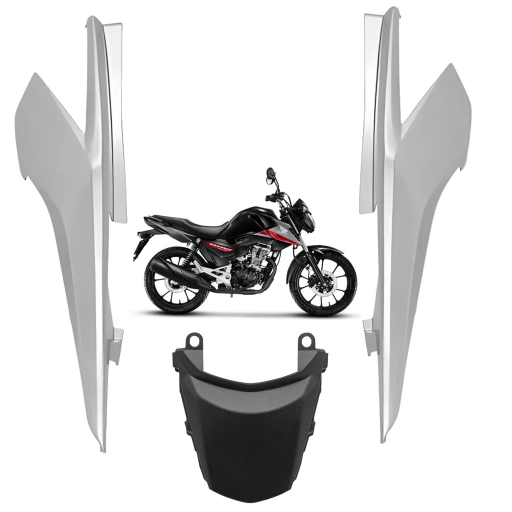 Kit Rabeta Central Lateral Traseira Honda Cg Titan 160 Prata Force 2022 Todas Cores PARAMOTOS HONDA