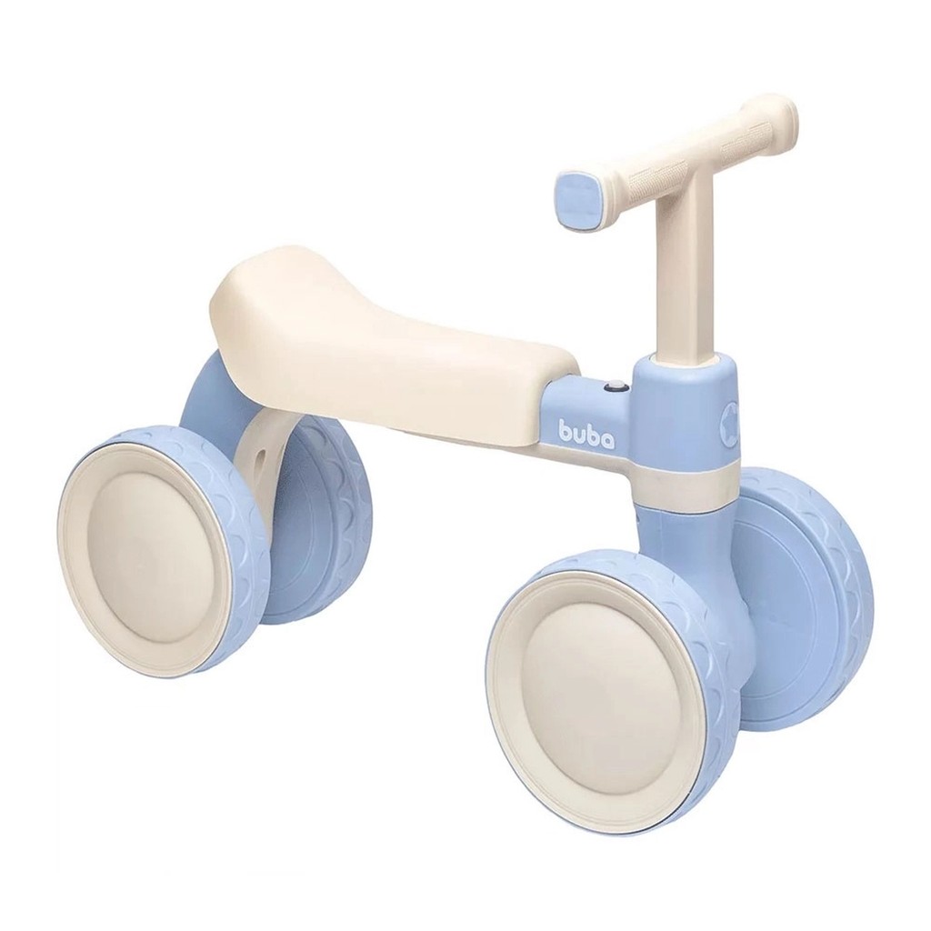 Buba Bicicleta De Equilíbrio Com Som 4 Rodas Azul