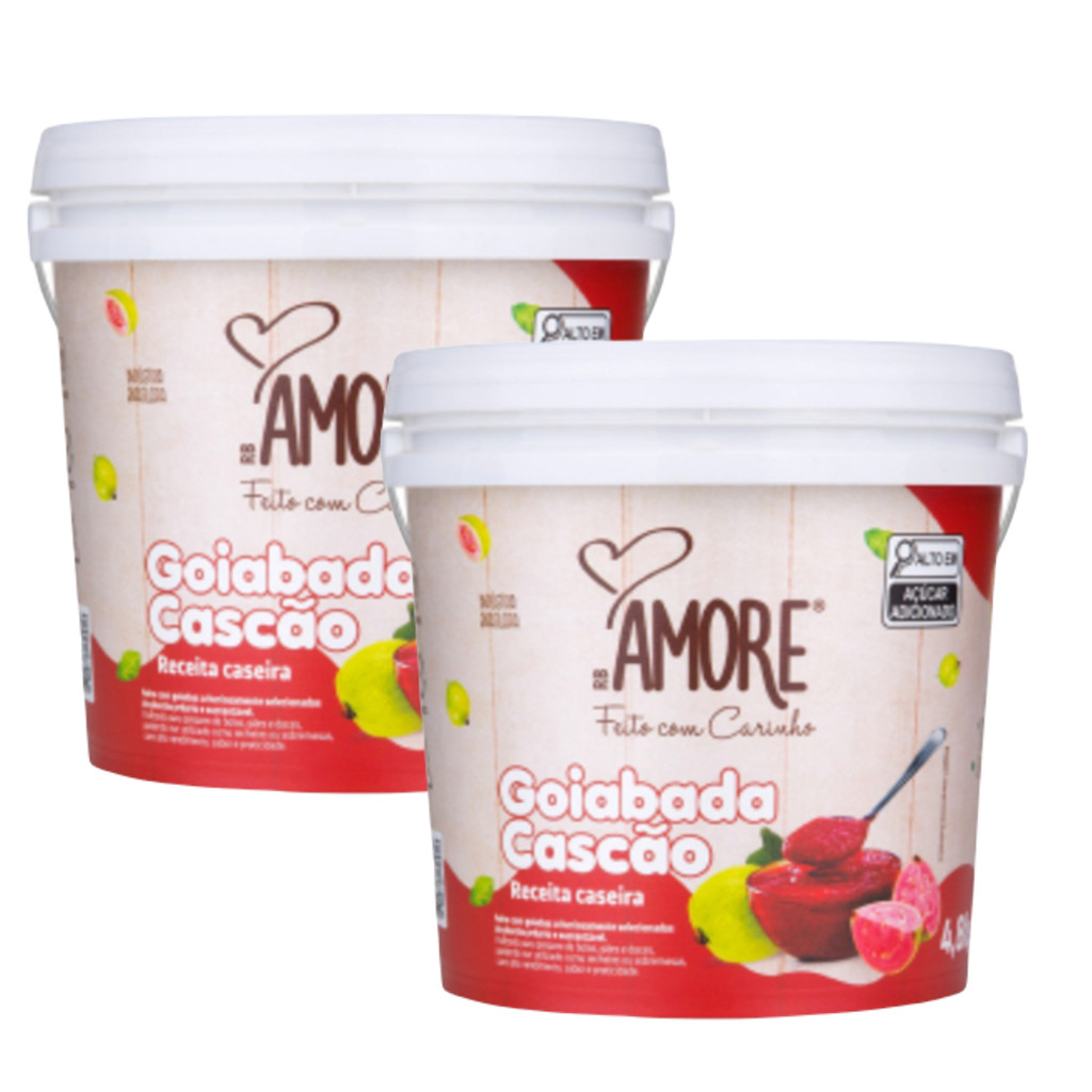 Kit 2 Doce De Goiabada Cascão Cremosa 4,8kg Rb Amore