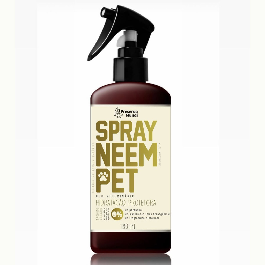 Spray Neem Pet Repelente Pulgas, Carrapatos e Mosquitos - 180ml - Pets