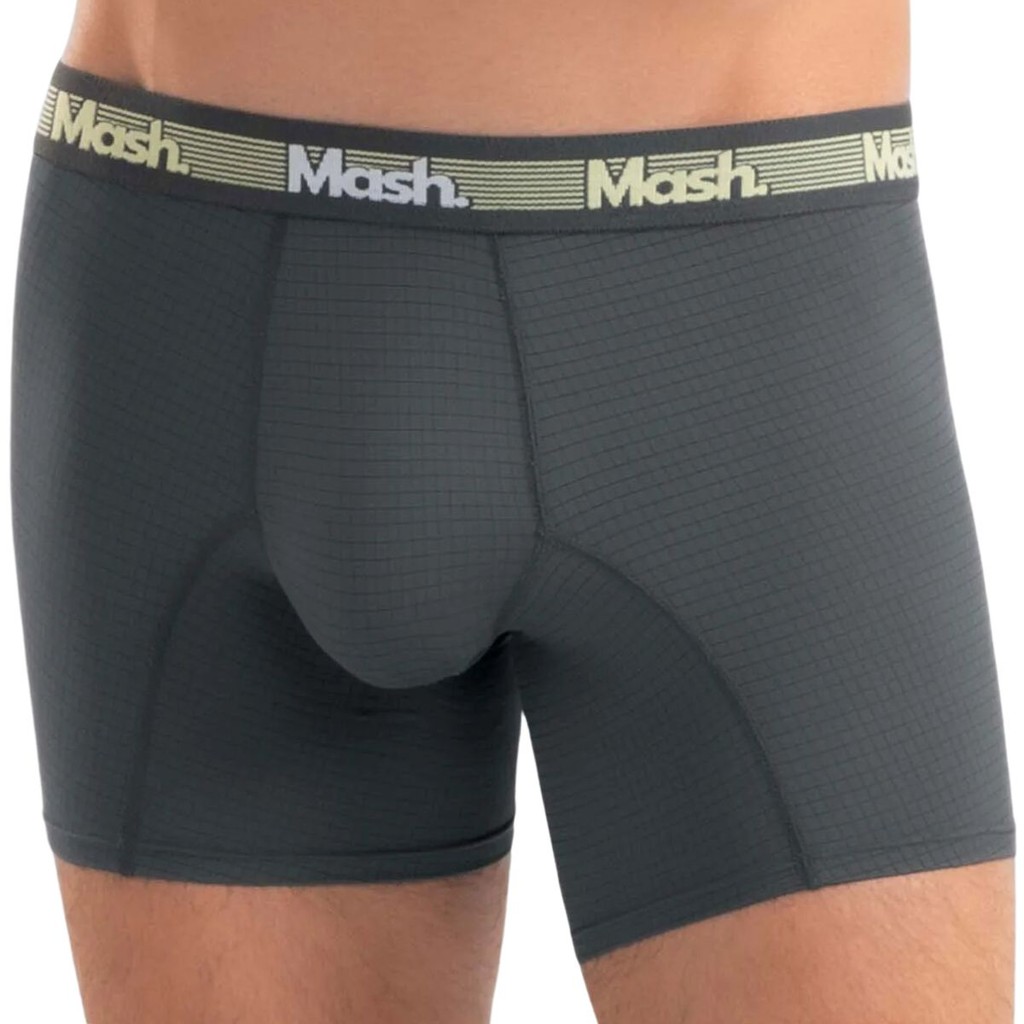 Kit 2 Cuecas Mash Boxer Longa 140.03 Anatômica Texturizada Microfibra
