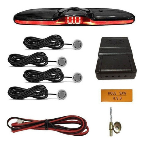 Sensor De Estacionamento Kx3 Universal 4 Sensores Prata em Oferta na Shopee