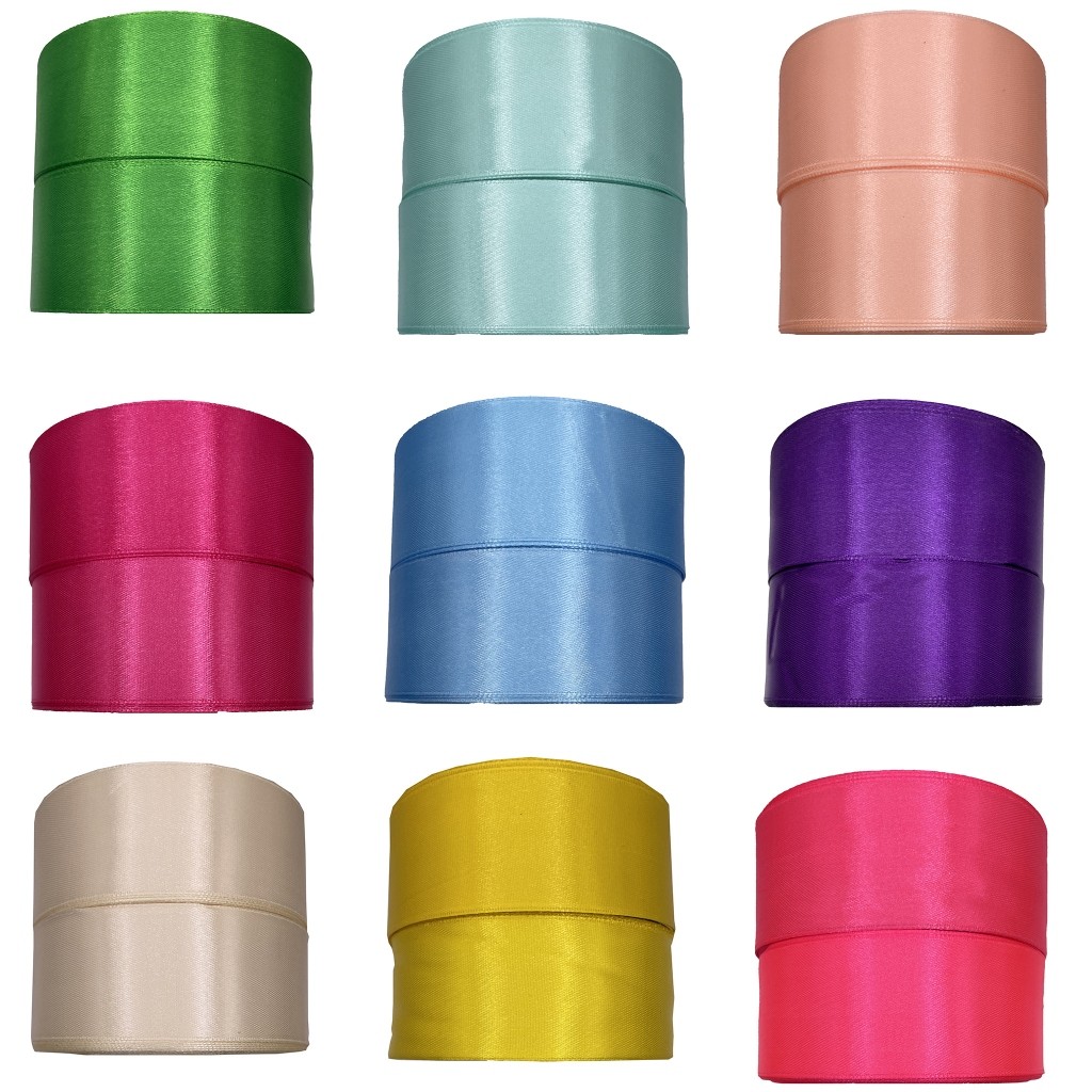 Fita de Cetim Nº 9 (38mm) – 11 ou 23 Metros – Acabamento Brilhante em Oferta na Shopee