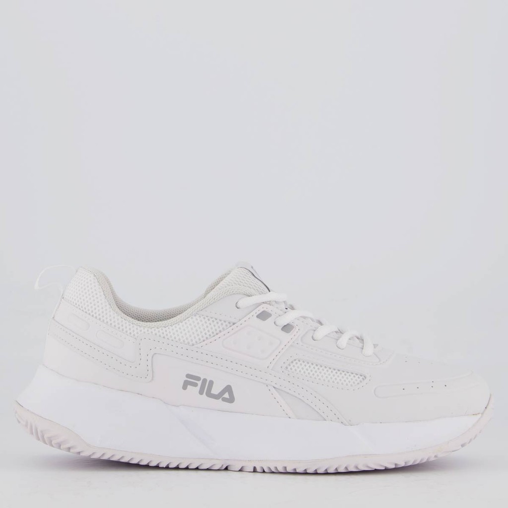 Tênis Fila Precision Feminino Branco e Cinza em Oferta na Shopee