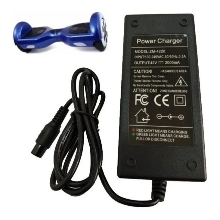 Carregador Overboard Fonte Skate Electrico Bivolt 42v Nova