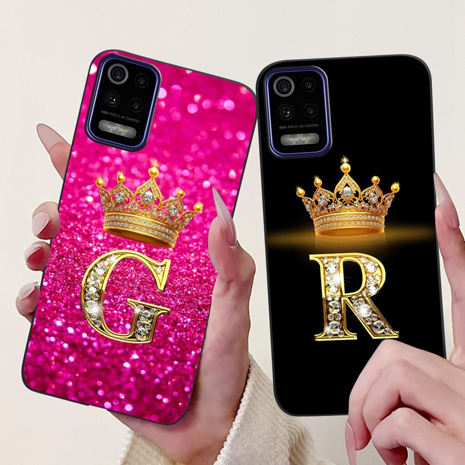 Para LG K52 2020 Caso De Telefone Moda Letras Pintadas Silicone Macio Capa Protetora LGK52 K62 K62 No Brasil LMK520 LM-K